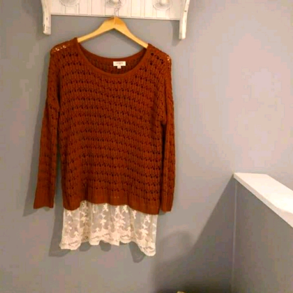 Umgee crochet 2 layer tunic